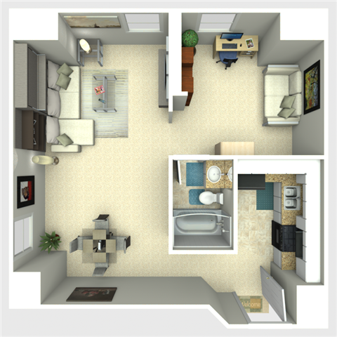 THE PEACHTREE Floor Plan 3